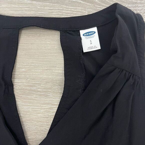 Old Navy Sleeveless V-Neck Keyhole Back Mini Dress Women’s Size Small Black - Picture 8 of 10